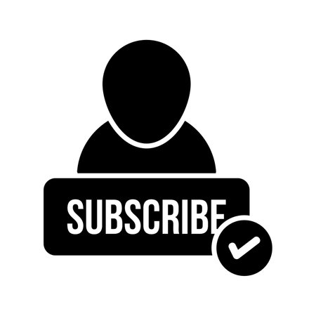 Subscribers Glyph Icon pictogram symbol visual illustrationのイラスト素材