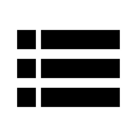 List View Glyph Icon pictogram symbol visual illustrationのイラスト素材