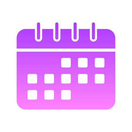Calendar Glyph Gradient Icon pictogram symbol visual illustrationのイラスト素材
