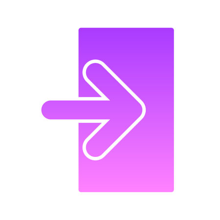 Login Glyph Gradient Icon pictogram symbol visual illustrationのイラスト素材