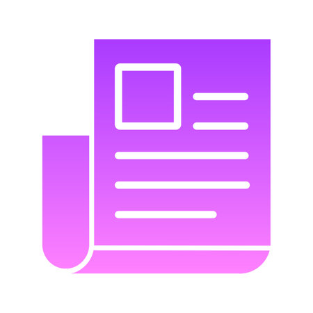 News Glyph Gradient Icon pictogram symbol visual illustrationのイラスト素材