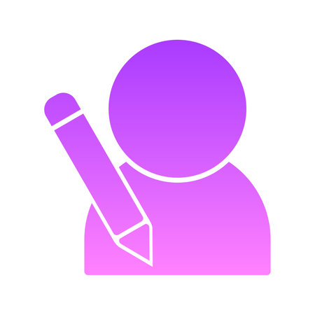 Edit Glyph Gradient Icon pictogram symbol visual illustrationのイラスト素材