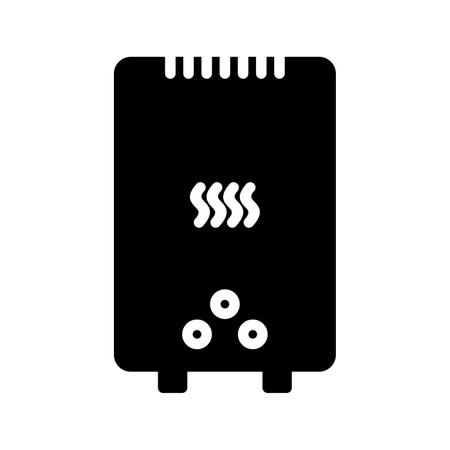 Heater Glyph Icon pictogram symbol visual illustrationのイラスト素材
