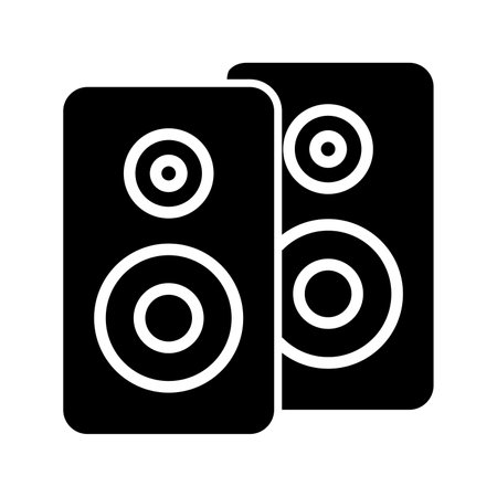 Speakers Glyph Icon pictogram symbol visual illustrationのイラスト素材