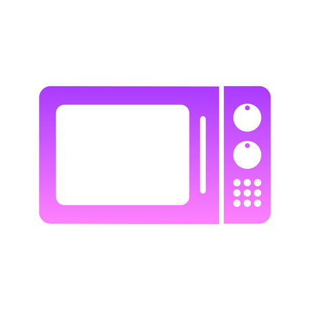 Microwave Glyph Gradient Icon pictogram symbol visual illustrationのイラスト素材