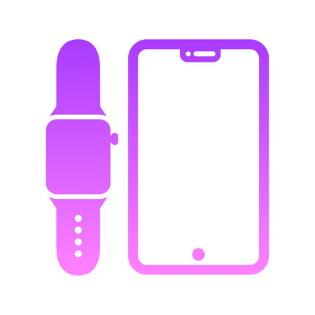 Smart Device Glyph Gradient Icon pictogram symbol visual illustrationのイラスト素材