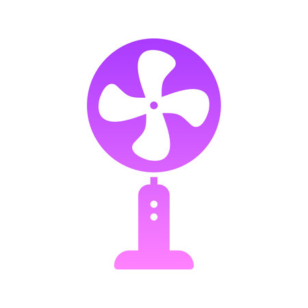 Electric Fan Glyph Gradient Icon pictogram symbol visual illustrationのイラスト素材