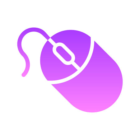 Wire Mouse Glyph Gradient Icon pictogram symbol visual illustrationのイラスト素材