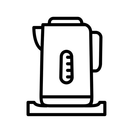 Electric Kettle Line Icon pictogram symbol visual illustrationのイラスト素材