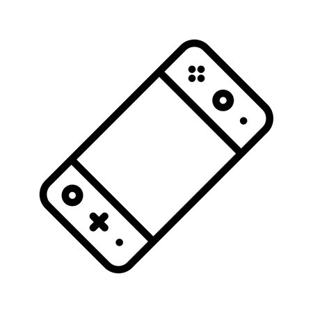 Gaming Console Line Icon pictogram symbol visual illustrationのイラスト素材