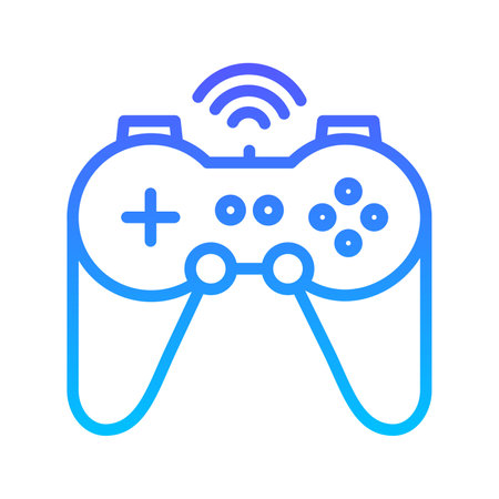 Play Station Line Gradient Icon pictogram symbol visual illustration