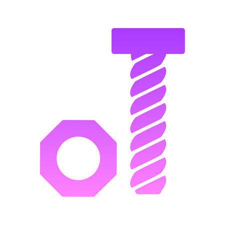 Nut Glyph Gradient Icon pictogram symbol visual illustrationのイラスト素材