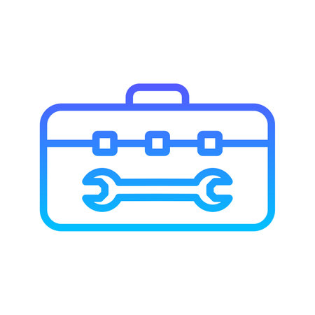 Toolbox Line Gradient Icon pictogram symbol visual illustrationのイラスト素材