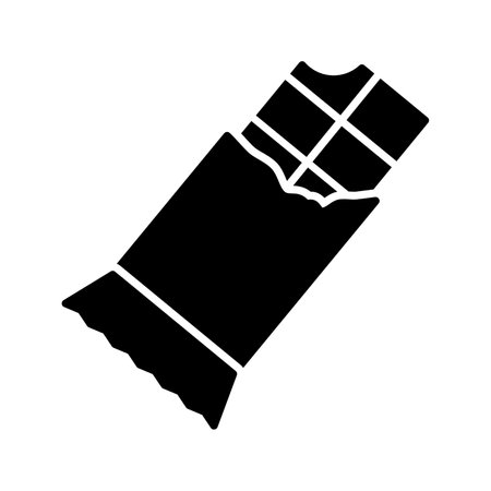 Choclate Bar Glyph Icon pictogram symbol visual illustrationのイラスト素材