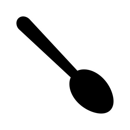 Spoon Glyph Icon pictogram symbol visual illustrationのイラスト素材