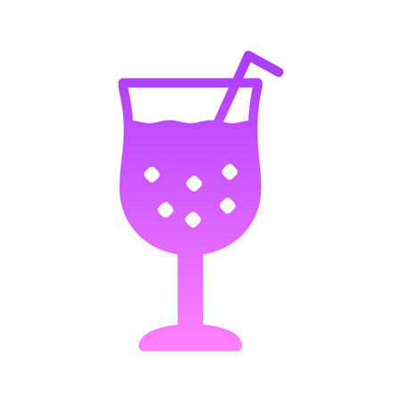 Cold drink Glyph Gradient Icon pictogram symbol visual illustrationのイラスト素材
