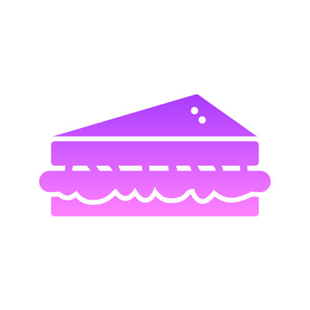 Sandwich Glyph Gradient Icon pictogram symbol visual illustrationのイラスト素材