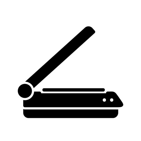 Scanner Glyph Icon pictogram symbol visual illustrationのイラスト素材