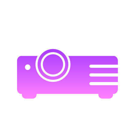 Projector Glyph Gradient Icon pictogram symbol visual illustrationのイラスト素材