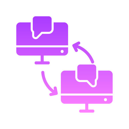 Communication Glyph Gradient Icon pictogram symbol visual illustrationのイラスト素材