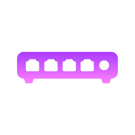 Network Switch Glyph Gradient Icon pictogram symbol visual illustrationのイラスト素材