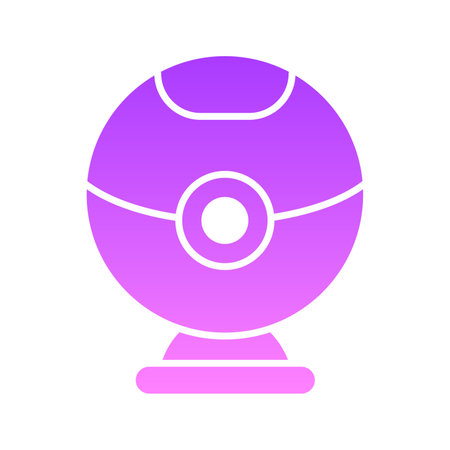 Webcam Glyph Gradient Icon pictogram symbol visual illustrationのイラスト素材
