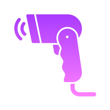 Barcode Reader Glyph Gradient Icon pictogram symbol visual illustrationのイラスト素材