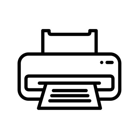 Printer Glyph Icon pictogram symbol visual illustration