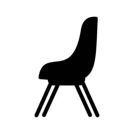 Comfortable Chair Glyph Icon pictogram symbol visual illustrationのイラスト素材