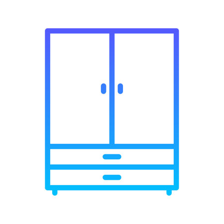 Cupboard Line Gradient Icon pictogram symbol visual illustrationのイラスト素材