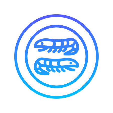 Seafood Recipes Line Gradient Icon pictogram symbol visual illustrationのイラスト素材