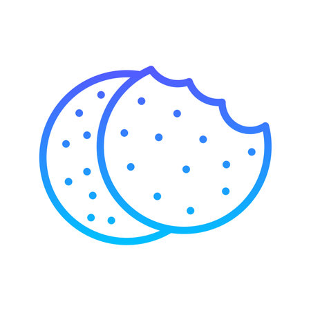 Cookies Line Gradient Icon pictogram symbol visual illustrationのイラスト素材