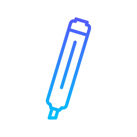 Marker Line Gradient Icon pictogram symbol visual illustrationのイラスト素材