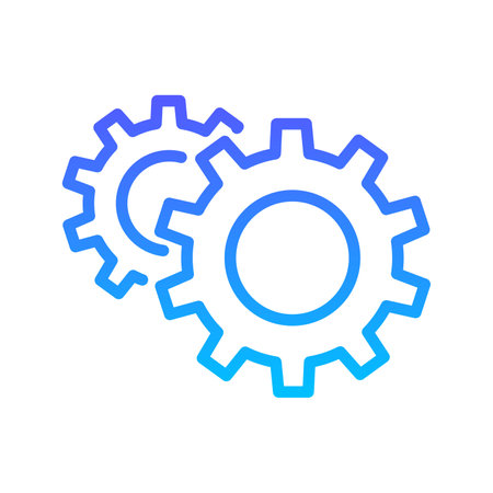Setting II Line Gradient Icon pictogram symbol visual illustrationのイラスト素材