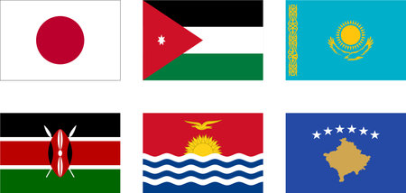 World Flag Flat Icon pictogram symbol visual illustration Set