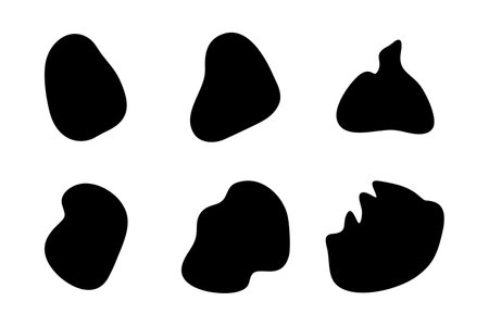 Blobs Fluid Liquid Shapes symbol visual illustration Setのイラスト素材