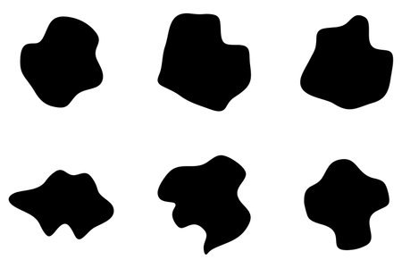 Blobs Fluid Liquid Shapes symbol visual illustration Setのイラスト素材