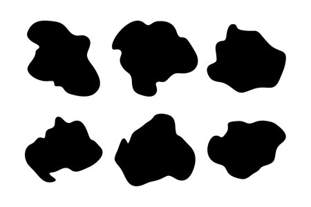 Blobs Fluid Liquid Shapes symbol visual illustration Setのイラスト素材