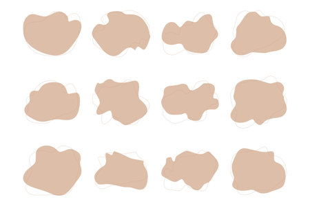 Blobs Fluid Liquid Shapes symbol visual illustration Setのイラスト素材