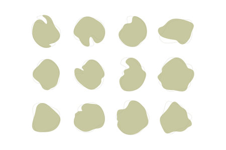 Blobs Fluid Liquid Shapes symbol visual illustration Setのイラスト素材