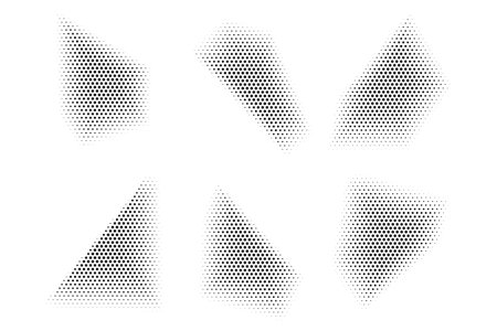 Halftone Star Pattern, Reprographic Technique for Simulating Background Set Minimal Style Dynamic Wallpaperのイラスト素材