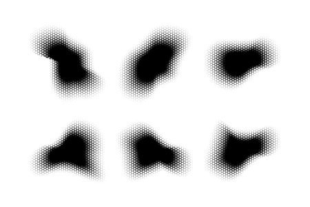 Halftone Triangle Pattern, Reprographic Technique for Simulating Background Set Minimal Style Dynamic Wallpaperのイラスト素材