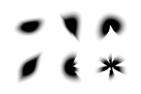 Halftone Triangle Pattern, Reprographic Technique for Simulating Background Set Minimal Style Dynamic Wallpaperのイラスト素材