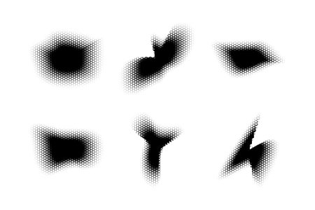 Halftone Triangle Pattern, Reprographic Technique for Simulating Background Set Minimal Style Dynamic Wallpaperのイラスト素材