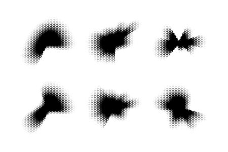 Halftone Triangle Pattern, Reprographic Technique for Simulating Background Set Minimal Style Dynamic Wallpaperのイラスト素材