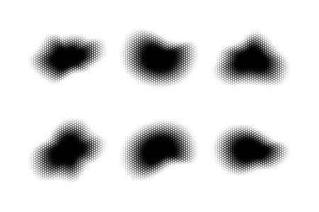 Halftone Triangle Pattern, Reprographic Technique for Simulating Background Set Minimal Style Dynamic Wallpaperのイラスト素材