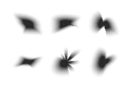 Halftone Triangle Pattern, Reprographic Technique for Simulating Background Set Minimal Style Dynamic Wallpaperのイラスト素材