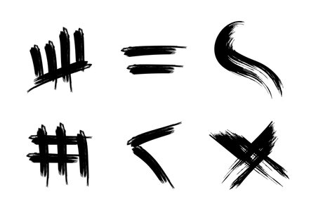 Brush Stroke Abstract Contemporary Grunge Shape Rough Ink Paintbrush Collection