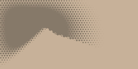 Geometric abstract Hexagon Two Color Background, Geometric abstract wallpaper in two color Hexagons of two shades are scattered diagonally from the lower left corner to the upper right cornerのイラスト素材
