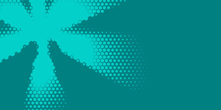 Geometric abstract Hexagon Two Color Background, Geometric abstract wallpaper in two color Hexagons of two shades are scattered diagonally from the lower left corner to the upper right cornerのイラスト素材